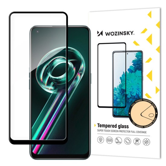 Wozinsky super tough full glue tempered glass full screen with frame case friendly realme 9 pro + (9 pro plus) black Wozinsky super tough full glue tempered glass full screen with frame case friendly realme 9 pro + (9 pro plus) black