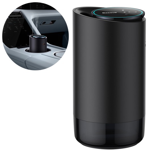 Baseus car diffuser atomizer car air freshener for drink holder black with a set of fragrances (white tea / juicy peach) + 1m USB-C power cable Baseus car diffuser atomizer car air freshener for drink holder black with a set of fragrances (white tea / juicy peach) + 1m USB-C power cable