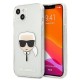 Karl Lagerfeld Glitter Karl&amp;#39;s Head case for iPhone 13 mini - silver