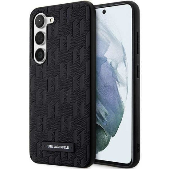 Karl Lagerfeld KLHCS23SSAKLHPK S23 S911 hardcase black/black Saffiano Mono Metal Logo Karl Lagerfeld KLHCS23SSAKLHPK S23 S911 hardcase black/black Saffiano Mono Metal Logo