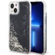 Guess Liquid Glitter Marble case for iPhone 14 - black Guess Liquid Glitter Marble case for iPhone 14 - black
