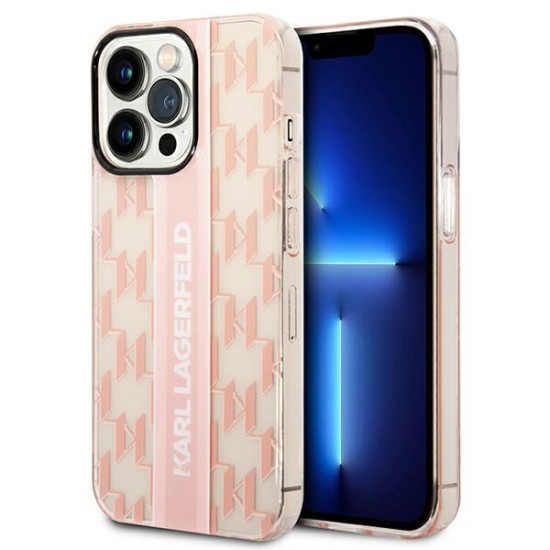 Karl Lagerfeld KLHCP14XHKLSPCP iPhone 14 Pro Max 6.7 "hardcase pink / pink Mono Vertical Stripe Karl Lagerfeld KLHCP14XHKLSPCP iPhone 14 Pro Max 6.7 "hardcase pink / pink Mono Vertical Stripe