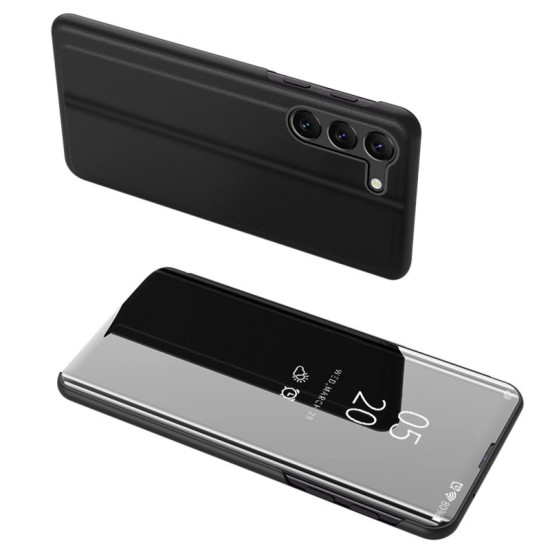 Clear View Case case for Samsung Galaxy S23 cover with flap, black Clear View Case case for Samsung Galaxy S23 cover with flap, black