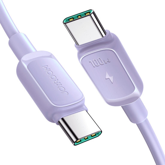 Joyroom Multi-Color Series A14 USB-C / USB-C 100W Cable 1.2m - Purple Joyroom Multi-Color Series A14 USB-C / USB-C 100W Cable 1.2m - Purple