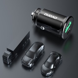 DUDAO FAST USB + TYPE C CAR CHARGER  BLACK (R3PRO)