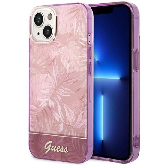 Guess GUHCP14MHGJGHP iPhone 14 Plus 6.7 "pink / pink hardcase Jungle Collection Guess GUHCP14MHGJGHP iPhone 14 Plus 6.7 "pink / pink hardcase Jungle Collection