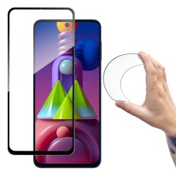 Wozinsky Full Cover Flexi Nano Glass Film Tempered Glass with Frame Samsung Galaxy M51 Black