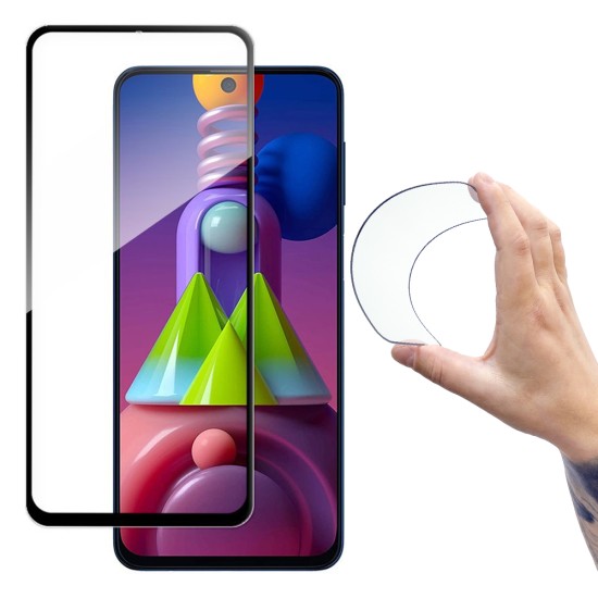 Wozinsky Full Cover Flexi Nano Glass Film Tempered Glass with Frame Samsung Galaxy M51 Black Wozinsky Full Cover Flexi Nano Glass Film Tempered Glass with Frame Samsung Galaxy M51 Black