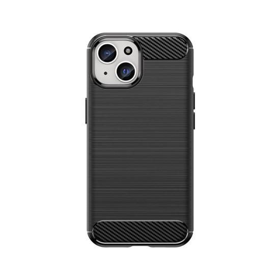 Flexible Carbon Case with carbon pattern for iPhone 15 - black Flexible Carbon Case with carbon pattern for iPhone 15 - black