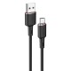 Acefast USB cable - USB Type C 1.2m, 3A black (C2-04 black) Acefast USB cable - USB Type C 1.2m, 3A black (C2-04 black)