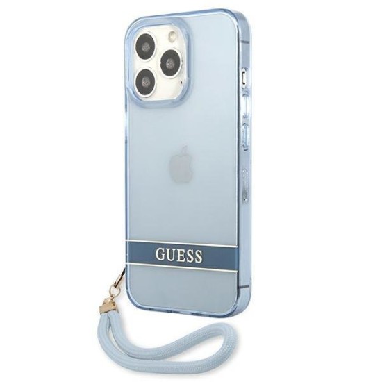 Guess GUHCP13XHTSGSB iPhone 13 Pro Max 6.7" blue/blue hardcase Translucent Stap