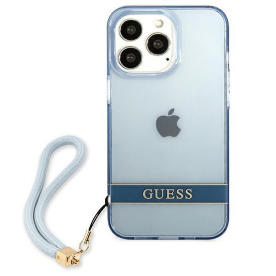 Guess GUHCP13XHTSGSB iPhone 13 Pro Max 6.7" blue/blue hardcase Translucent Stap