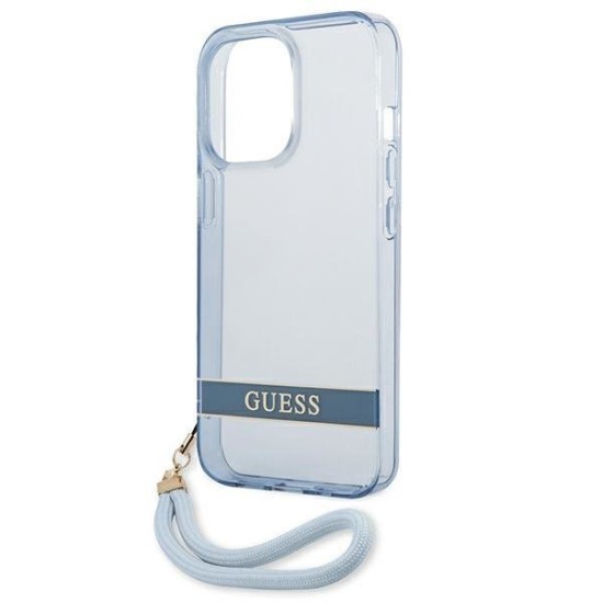 Guess GUHCP13XHTSGSB iPhone 13 Pro Max 6.7" blue/blue hardcase Translucent Stap
