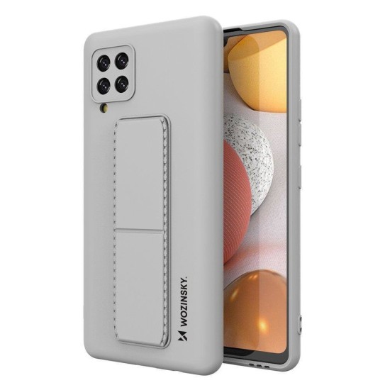 Wozinsky Kickstand Case silicone case with stand Samsung Galaxy A42 5G case gray Wozinsky Kickstand Case silicone case with stand Samsung Galaxy A42 5G case gray