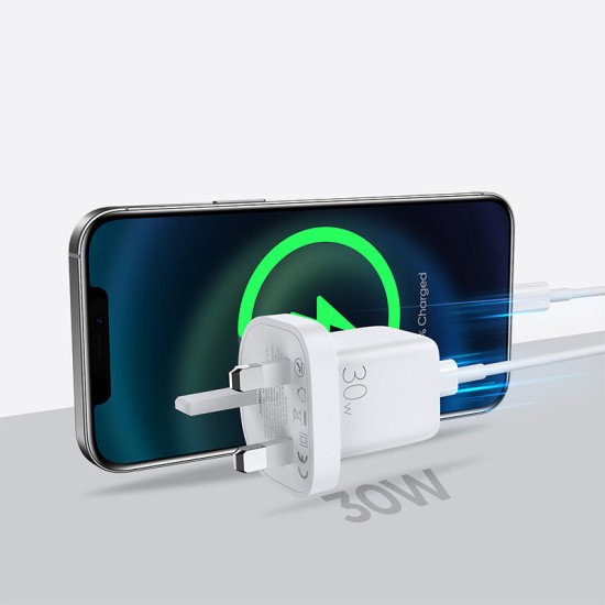 JOYROOM WALL CHARGER USB TYPE C 30W UK PLUG(L-P301)