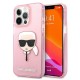Karl Lagerfeld Glitter Karl&amp;#39;s Head Case for iPhone 13 Pro Max - Pink