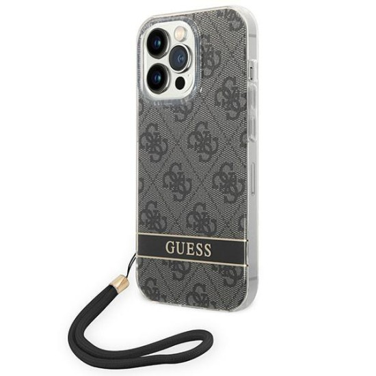 Guess GUOHCP14LH4STK iPhone 14 Pro 6.1 "black / black hardcase 4G Print Strap Guess GUOHCP14LH4STK iPhone 14 Pro 6.1 "black / black hardcase 4G Print Strap