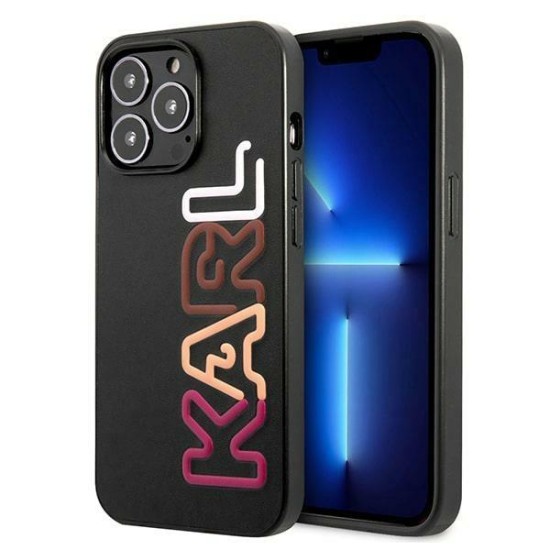 Karl Lagerfeld Multipink Brand Case for iPhone 13 Pro / iPhone 13 - Black
