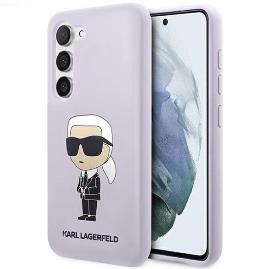 Karl Lagerfeld KLHCS23MSNIKBCU S23+ S916 hardcase purple/purple Silicone Ikonik Karl Lagerfeld KLHCS23MSNIKBCU S23+ S916 hardcase purple/purple Silicone Ikonik