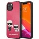 Karl Lagerfeld Ikonik Karl&amp;amp;Choupette iPhone 13 mini case - fuchsia