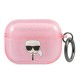 Karl Lagerfeld Glitter Karl&amp;#39;s Head Case for AirPods Pro - Pink