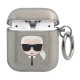 Karl Lagerfeld Glitter Karl&amp;#39;s Head Case for AirPods 1/2 - Black