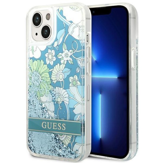 Guess GUHCP14SLFLSN iPhone 14 6.1 "green / green hardcase Flower Liquid Glitter Guess GUHCP14SLFLSN iPhone 14 6.1 "green / green hardcase Flower Liquid Glitter