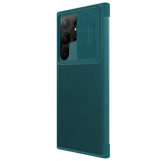 Nillkin Qin Leather Pro Case Case for Samsung Galaxy S23 Ultra Flip Cover Camera Cover Green Nillkin Qin Leather Pro Case Case for Samsung Galaxy S23 Ultra Flip Cover Camera Cover Green