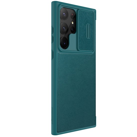 Nillkin Qin Leather Pro Case Case for Samsung Galaxy S23 Ultra Flip Cover Camera Cover Green Nillkin Qin Leather Pro Case Case for Samsung Galaxy S23 Ultra Flip Cover Camera Cover Green