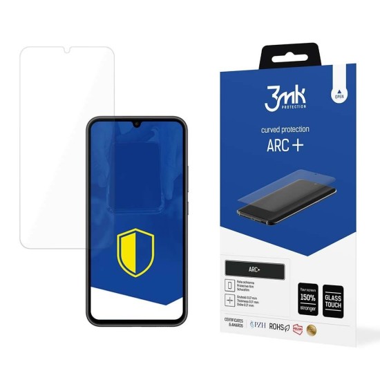 Ultra-thin screen protector for Samsung Galaxy A34 5G from the 3mk ARC+ series Ultra-thin screen protector for Samsung Galaxy A34 5G from the 3mk ARC+ series