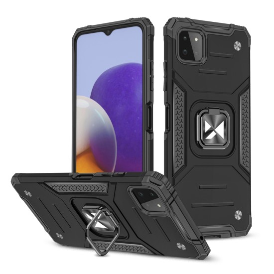 Wozinsky Ring Armor Case Kickstand Tough Rugged Cover for Samsung Galaxy A22 4G black Wozinsky Ring Armor Case Kickstand Tough Rugged Cover for Samsung Galaxy A22 4G black