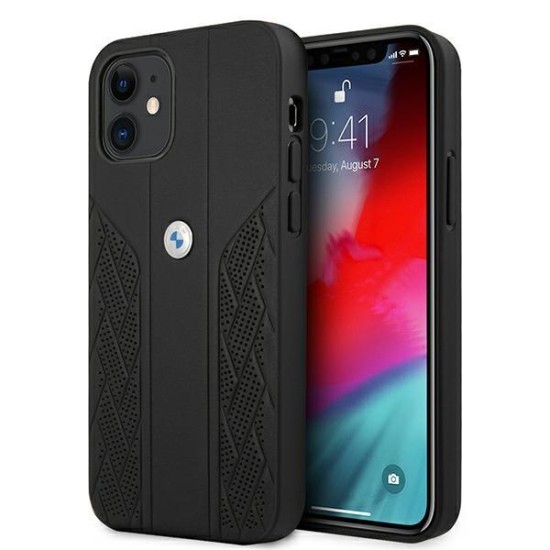 BMW Leather Curve Perforate Case for iPhone 12 mini - Black BMW Leather Curve Perforate Case for iPhone 12 mini - Black