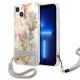 Guess GUHCP13MHFLSU iPhone 13 6.1" purple/purple hardcase Flower Strap Guess GUHCP13MHFLSU iPhone 13 6.1" purple/purple hardcase Flower Strap