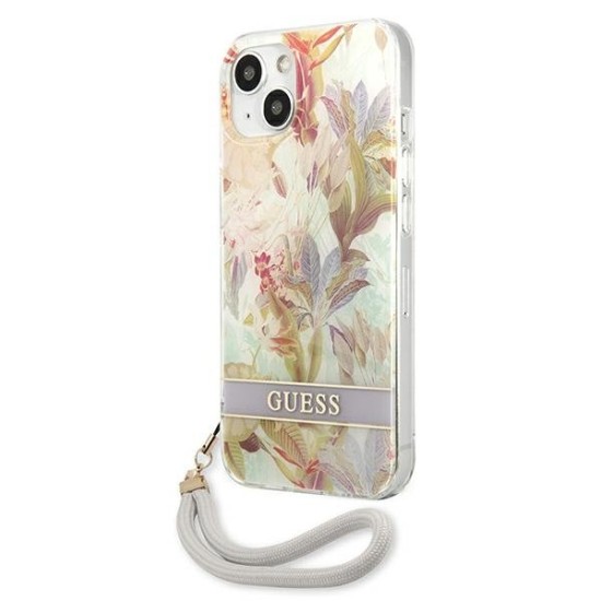 Guess GUHCP13MHFLSU iPhone 13 6.1" purple/purple hardcase Flower Strap Guess GUHCP13MHFLSU iPhone 13 6.1" purple/purple hardcase Flower Strap