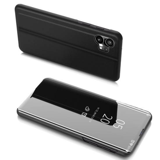 Clear View Case case for Nothing Phone 1 flip case black Clear View Case case for Nothing Phone 1 flip case black