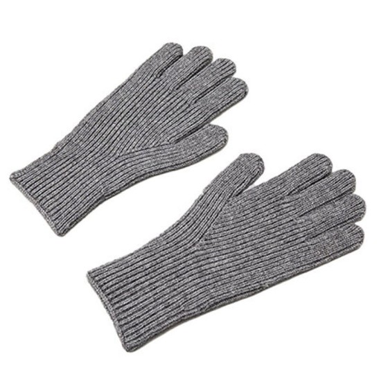 Braided telephone gloves with cut-outs for fingers - gray Braided telephone gloves with cut-outs for fingers - gray