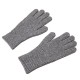 Braided telephone gloves with cut-outs for fingers - gray Braided telephone gloves with cut-outs for fingers - gray