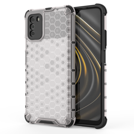 Honeycomb Case armor cover with TPU Bumper for Xiaomi Poco M3 transparent Honeycomb Case armor cover with TPU Bumper for Xiaomi Poco M3 transparent