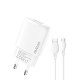 Dudao USB-A 7.5W wall charger + USB-A - USB-C cable 1m white (A1sEUT) Dudao USB-A 7.5W wall charger + USB-A - USB-C cable 1m white (A1sEUT)