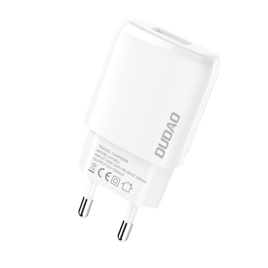 Dudao USB-A 7.5W wall charger + USB-A - USB-C cable 1m white (A1sEUT) Dudao USB-A 7.5W wall charger + USB-A - USB-C cable 1m white (A1sEUT)