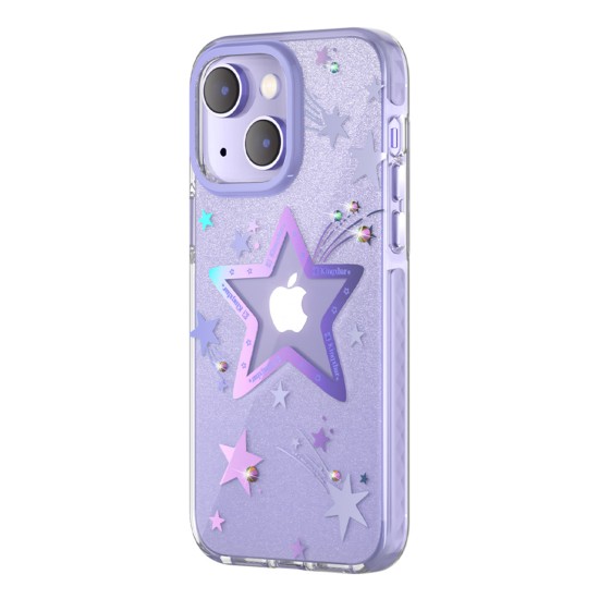 Kingxbar Heart Star Series case for iPhone 14 Plus purple star case Kingxbar Heart Star Series case for iPhone 14 Plus purple star case