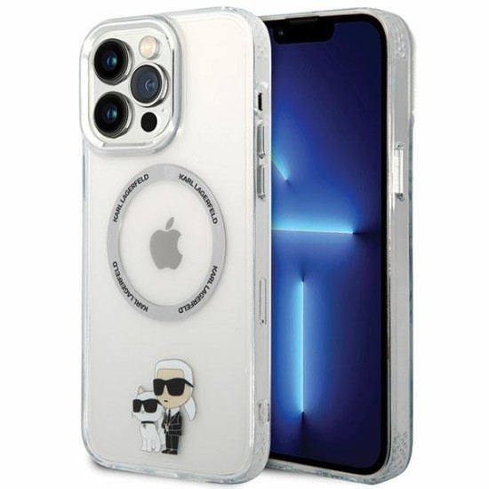 Karl Lagerfeld KKLHMP13XHNKCIT iPhone 13 Pro Max 6.7" hardcase transparent Iconic Karl&Choupette Magsafe Karl Lagerfeld KKLHMP13XHNKCIT iPhone 13 Pro Max 6.7" hardcase transparent Iconic Karl&Choupette Magsafe