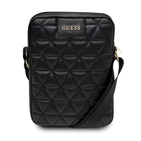 Guess Quilted 10" Tablet Bag - Black Guess Quilted 10" Tablet Bag - Black