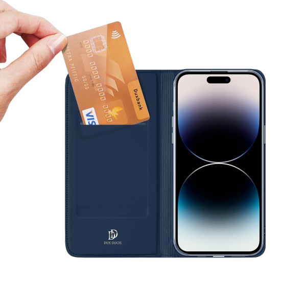 Dux Ducis Skin Pro Wallet Case for iPhone 15 Pro - Blue Dux Ducis Skin Pro Wallet Case for iPhone 15 Pro - Blue