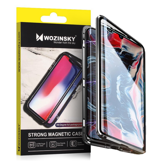 Wozinsky Full Magnetic Case Full Body Front and Back Cover with built-in glass for Samsung Galaxy A72 4G black-transparent Wozinsky Full Magnetic Case Full Body Front and Back Cover with built-in glass for Samsung Galaxy A72 4G black-transparent