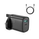 Joyroom fast UK wall charger USB Type C / USB 20W PD QC3.0 black (L-QP2011) + USB Type C - Lightning cable 1m (S-M006) Joyroom fast UK wall charger USB Type C / USB 20W PD QC3.0 black (L-QP2011) + USB Type C - Lightning cable 1m (S-M006)