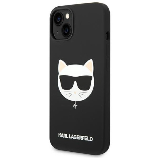 Karl Lagerfeld KLHMP14SSLCHBK iPhone 14 6.1 "hardcase black / black Silicone Choupette Head Magsafe Karl Lagerfeld KLHMP14SSLCHBK iPhone 14 6.1 "hardcase black / black Silicone Choupette Head Magsafe
