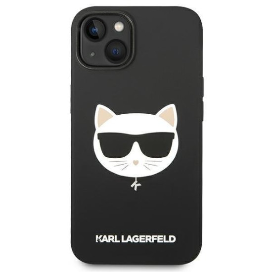 Karl Lagerfeld KLHMP14SSLCHBK iPhone 14 6.1 "hardcase black / black Silicone Choupette Head Magsafe Karl Lagerfeld KLHMP14SSLCHBK iPhone 14 6.1 "hardcase black / black Silicone Choupette Head Magsafe