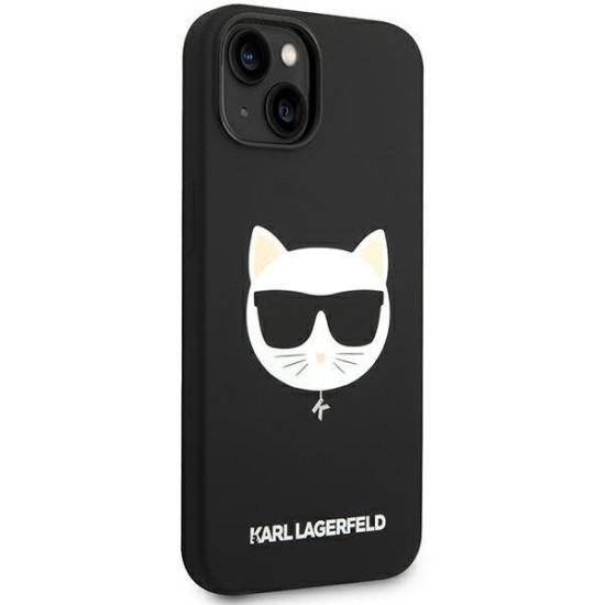 Karl Lagerfeld KLHMP14SSLCHBK iPhone 14 6.1 "hardcase black / black Silicone Choupette Head Magsafe Karl Lagerfeld KLHMP14SSLCHBK iPhone 14 6.1 "hardcase black / black Silicone Choupette Head Magsafe