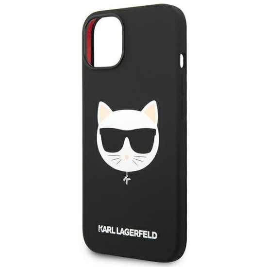Karl Lagerfeld KLHMP14SSLCHBK iPhone 14 6.1 "hardcase black / black Silicone Choupette Head Magsafe Karl Lagerfeld KLHMP14SSLCHBK iPhone 14 6.1 "hardcase black / black Silicone Choupette Head Magsafe